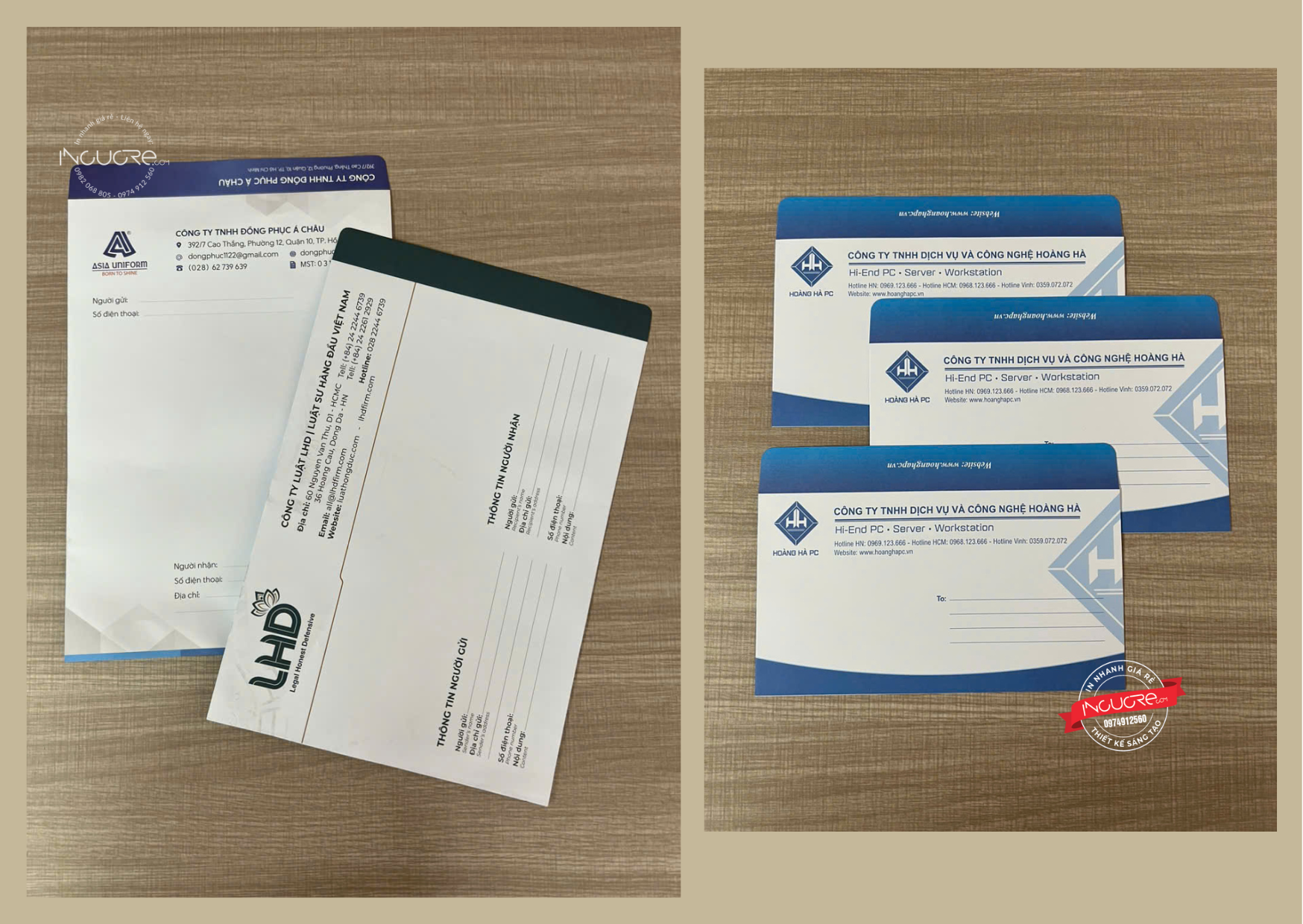 in bao thư công ty