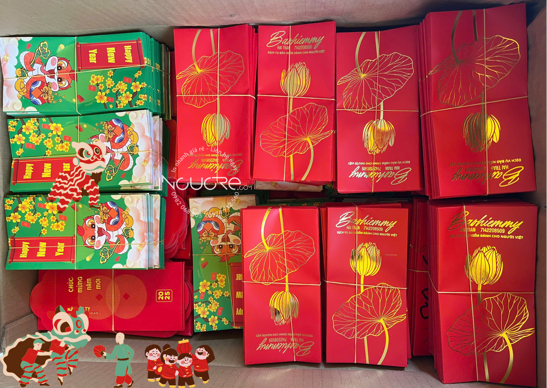 lì xì cao cấp ép kim