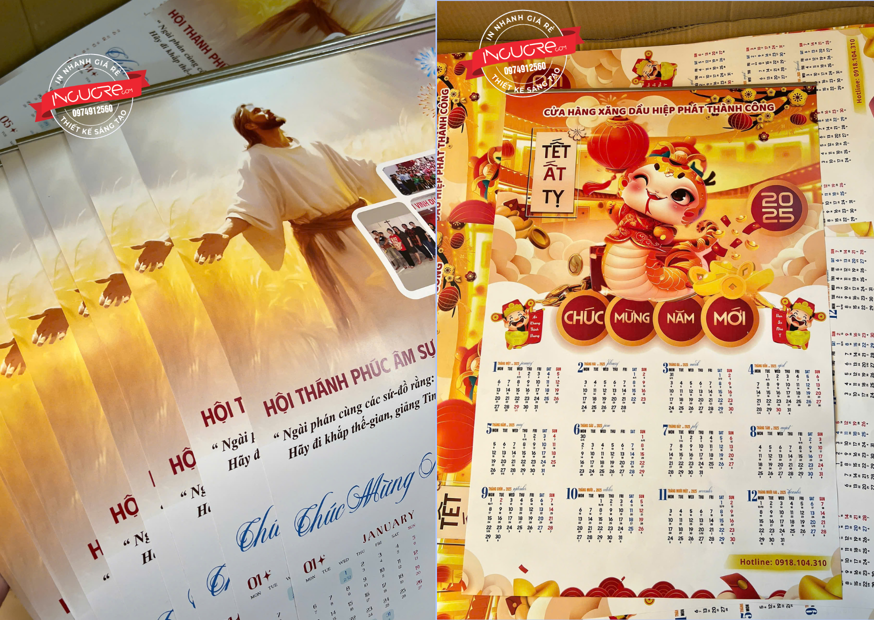 in lịch treo tường