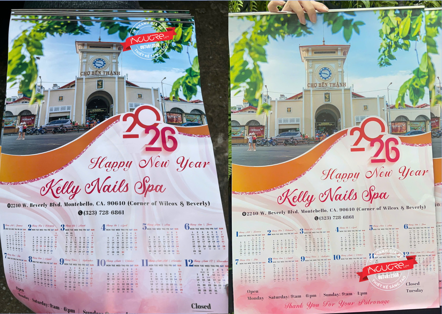 lịch Tết in theo yêu cầu