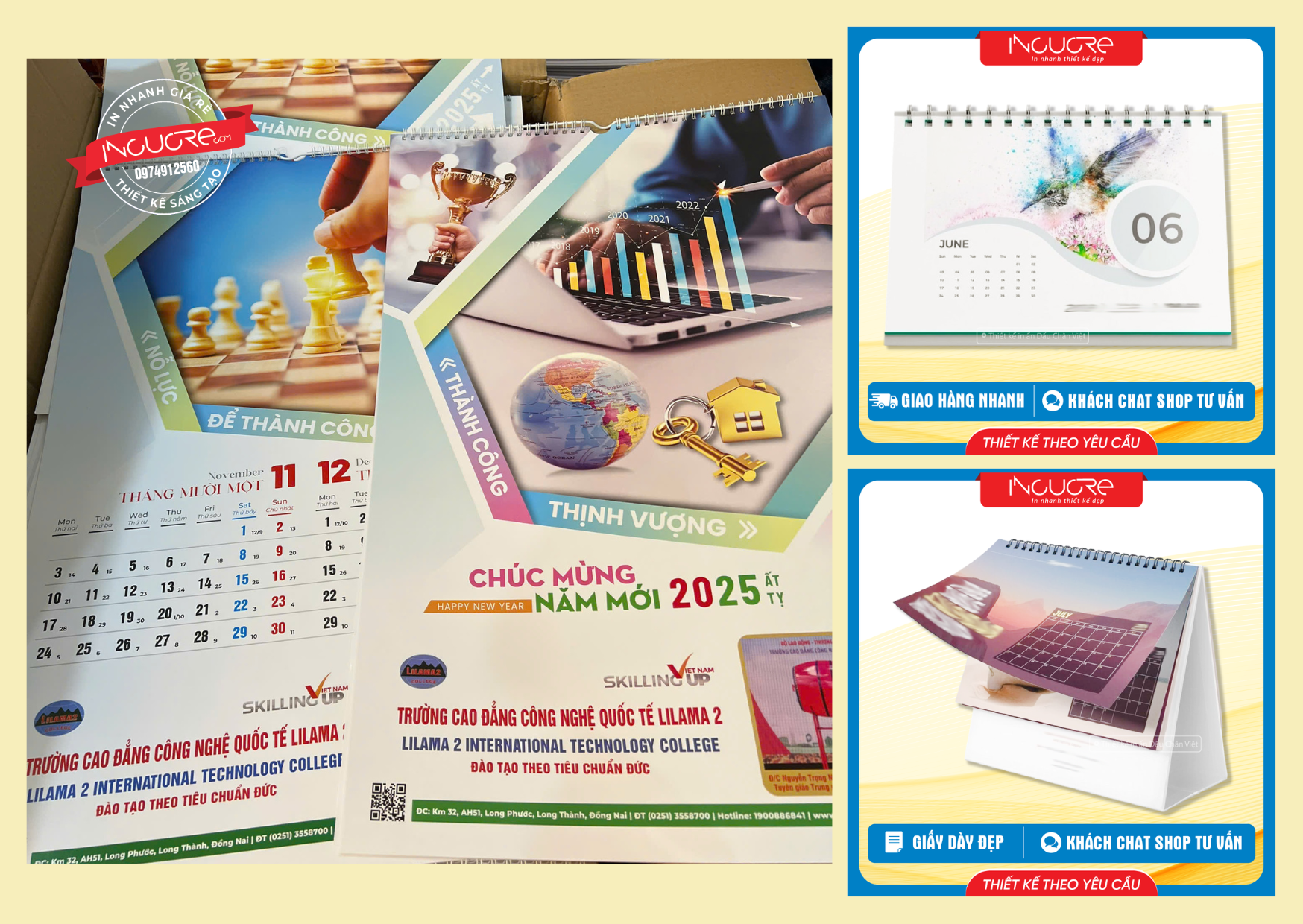 in lịch năm mới quận 3