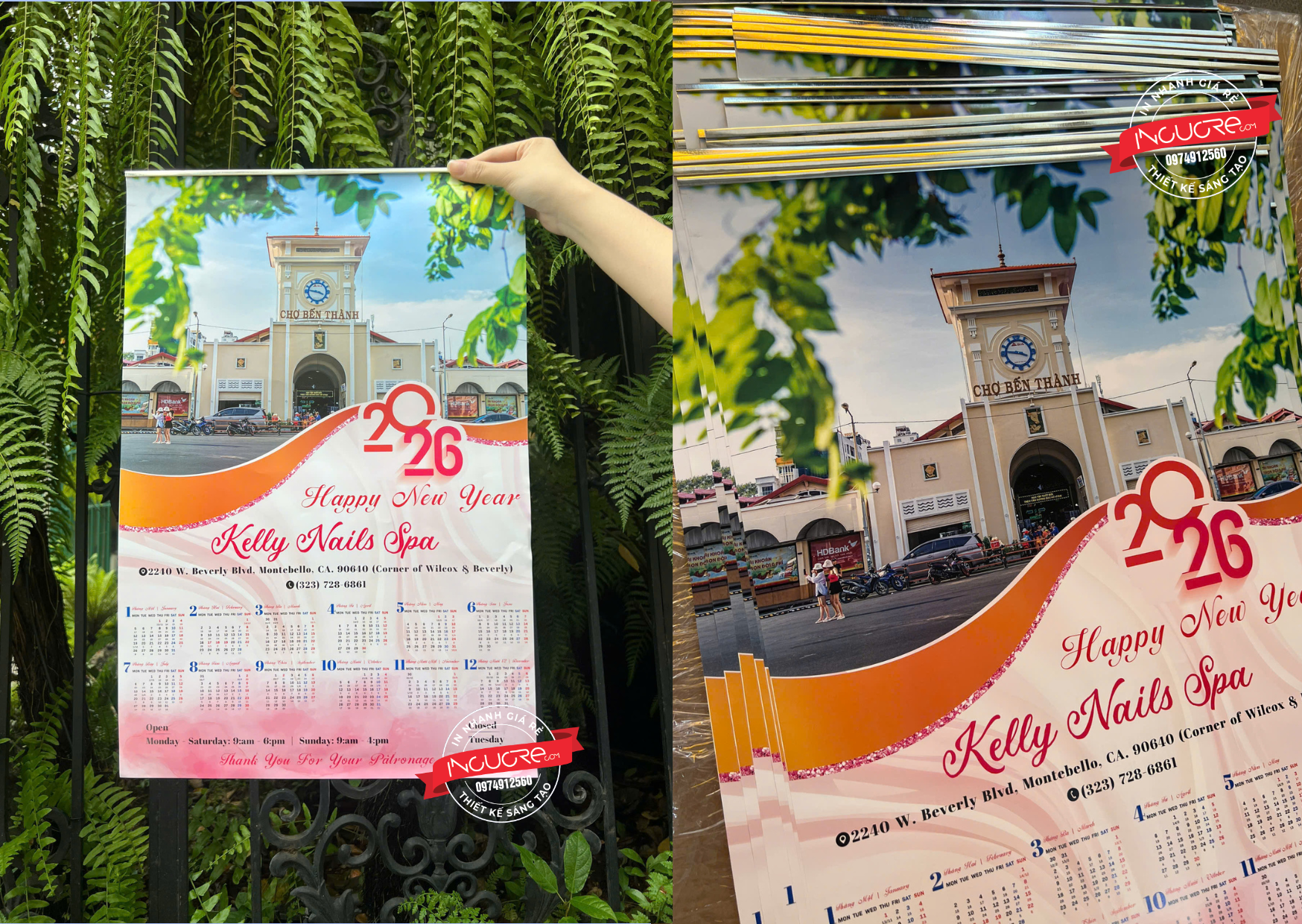 in lịch tết tại quận 5